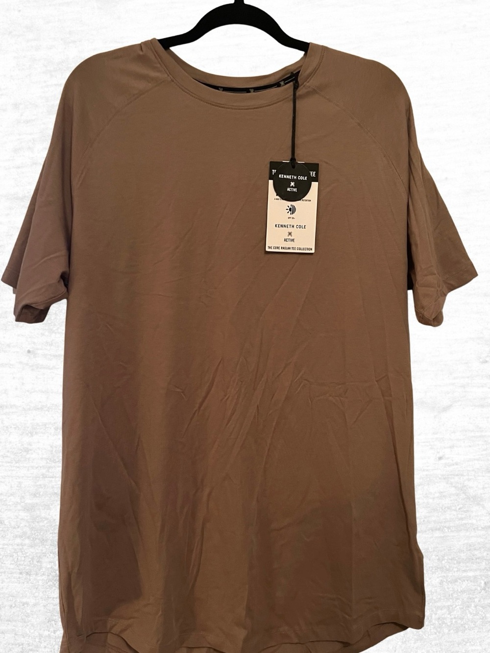 Kenneth Cole Men's Short-Sleeve Crew Tee in Brown Taupe